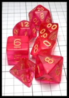 Dice : Dice - Dice Sets - Wiz Dice Pink Transparent with White - eBay Dec 2016